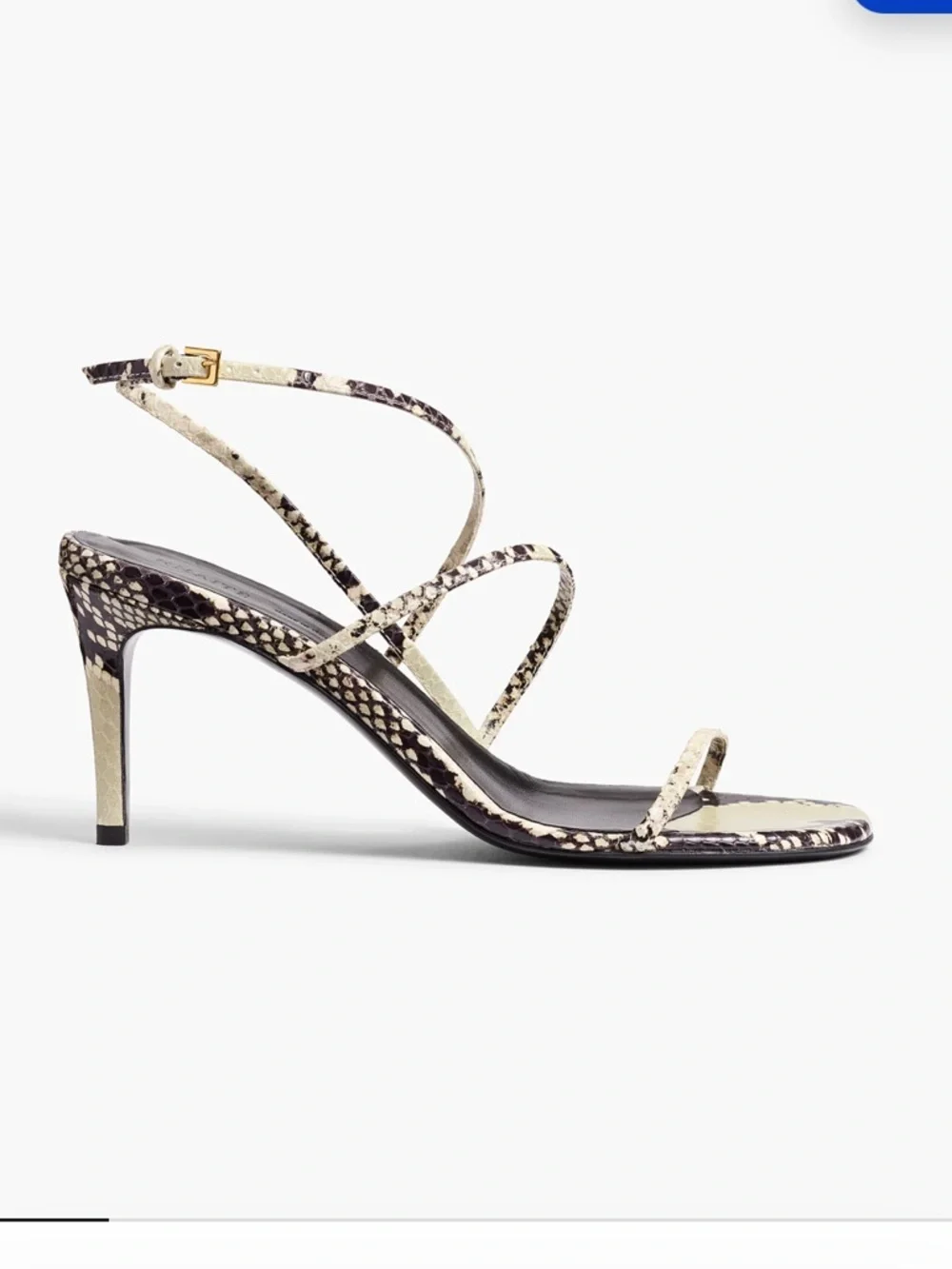 Khaite Loop Python-Embossed Leather Sandal - Picture 1 of 10